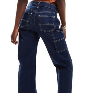 Abercrombie & Fitch Women's Navy Straight Leg Jeans